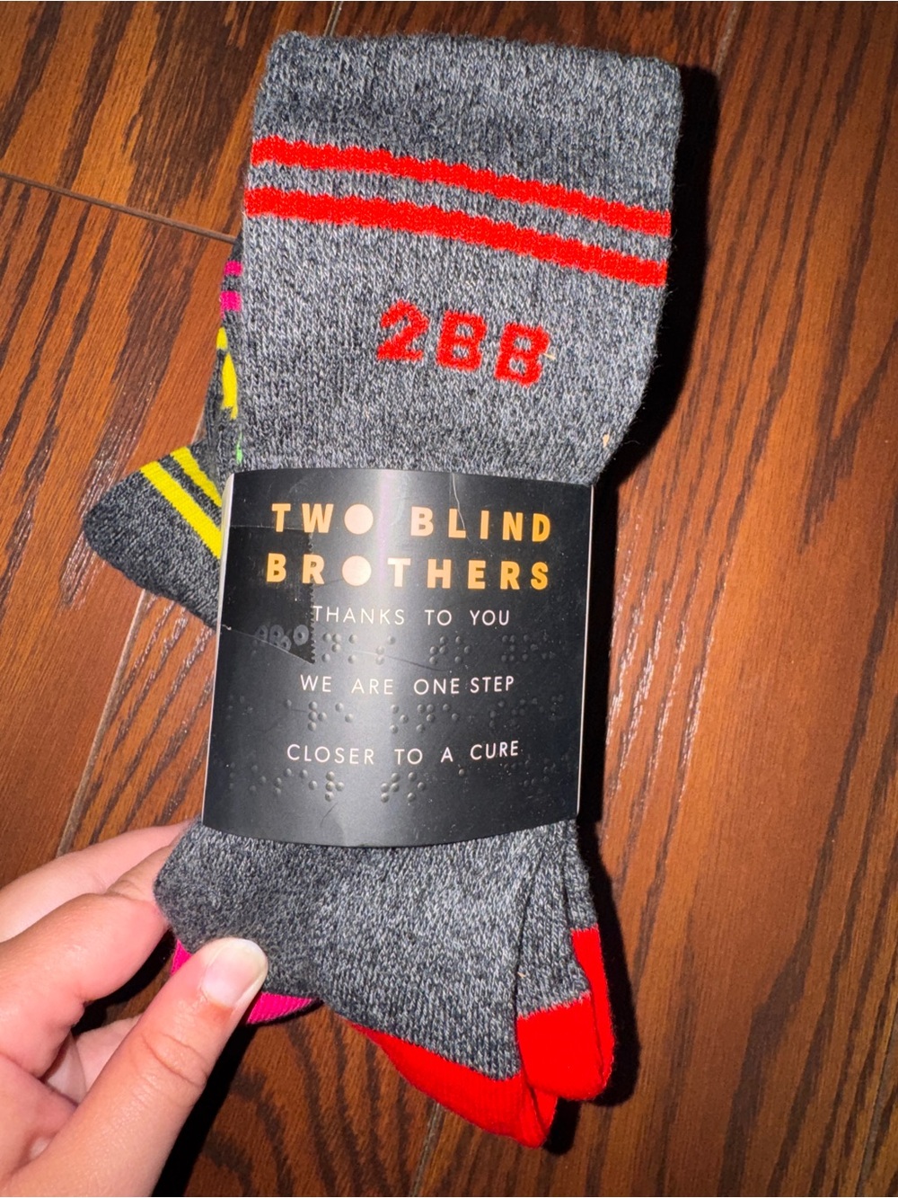 Two Blind Brothers Gray Athletic Crew Socks 4 pack